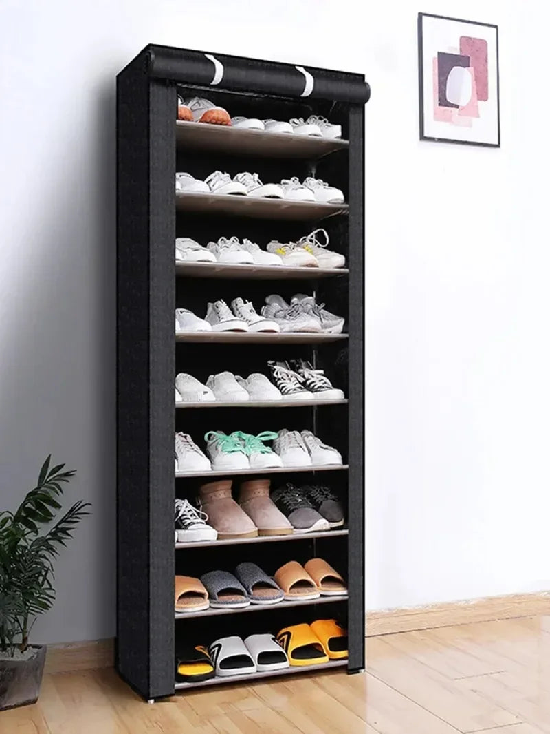 Home corridor living room shoe rack fabric dustproof shoe cabinet economical multi-layer shoe cabinet minimalist furniture