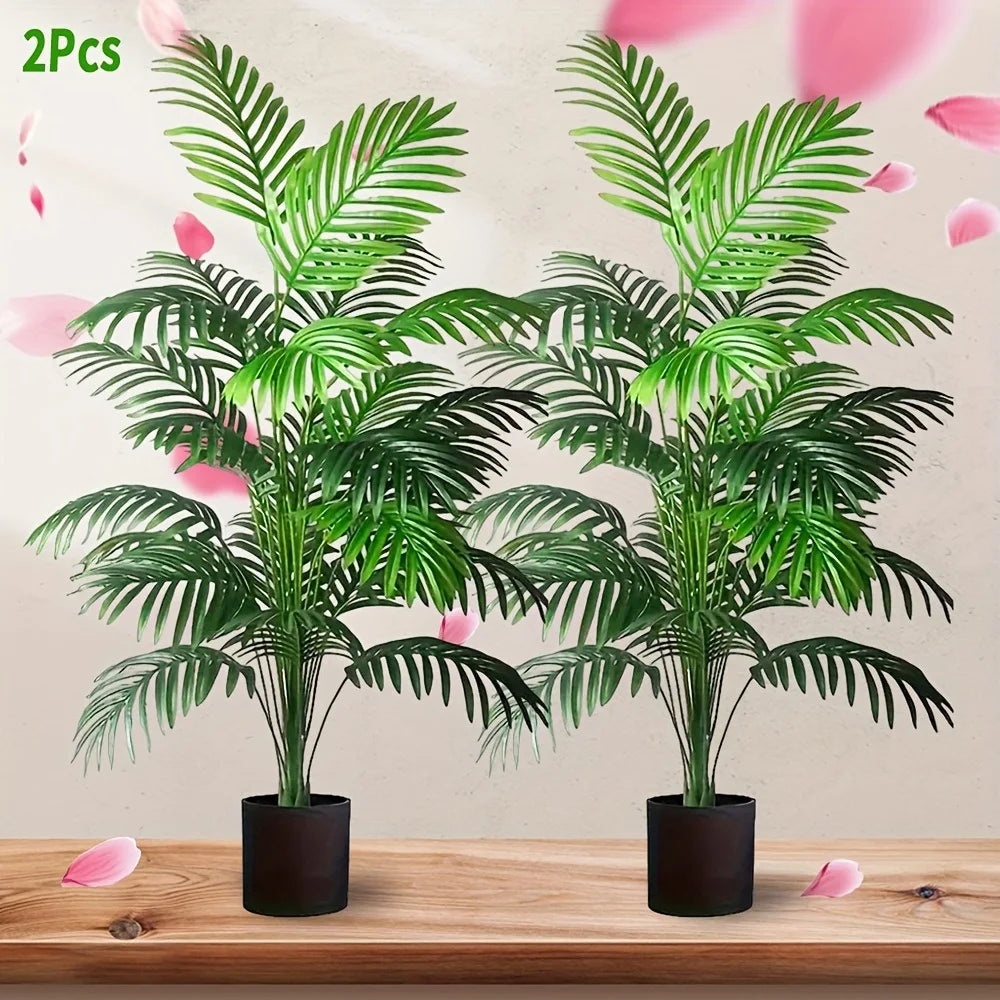 areca palm plants bedroom 2PCS 24Leaves Areca palm simulation green plants realistic artificial – The Styled Home