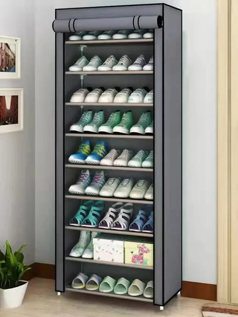 Home corridor living room shoe rack fabric dustproof shoe cabinet economical multi-layer shoe cabinet minimalist furniture