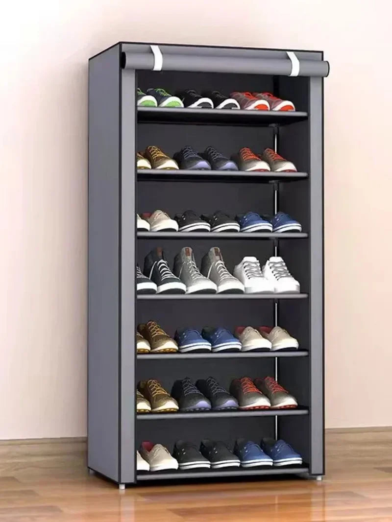Home corridor living room shoe rack fabric dustproof shoe cabinet economical multi-layer shoe cabinet minimalist furniture