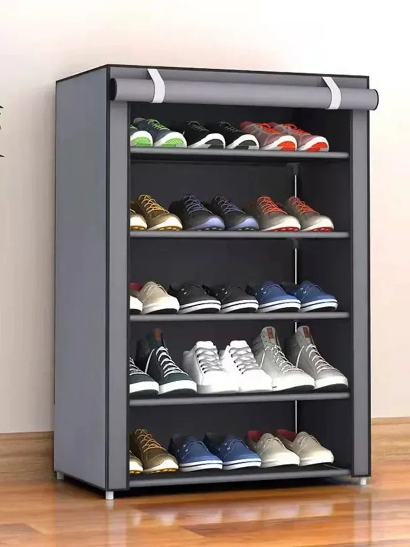 Home corridor living room shoe rack fabric dustproof shoe cabinet economical multi-layer shoe cabinet minimalist furniture
