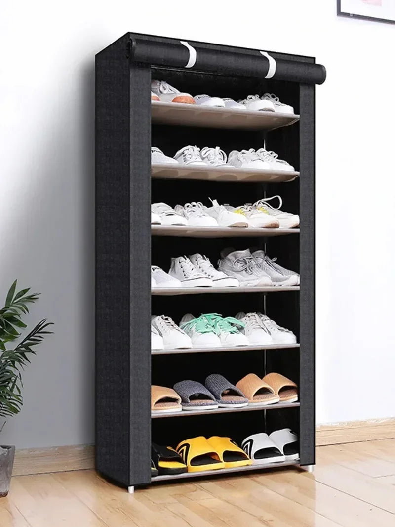 Home corridor living room shoe rack fabric dustproof shoe cabinet economical multi-layer shoe cabinet minimalist furniture