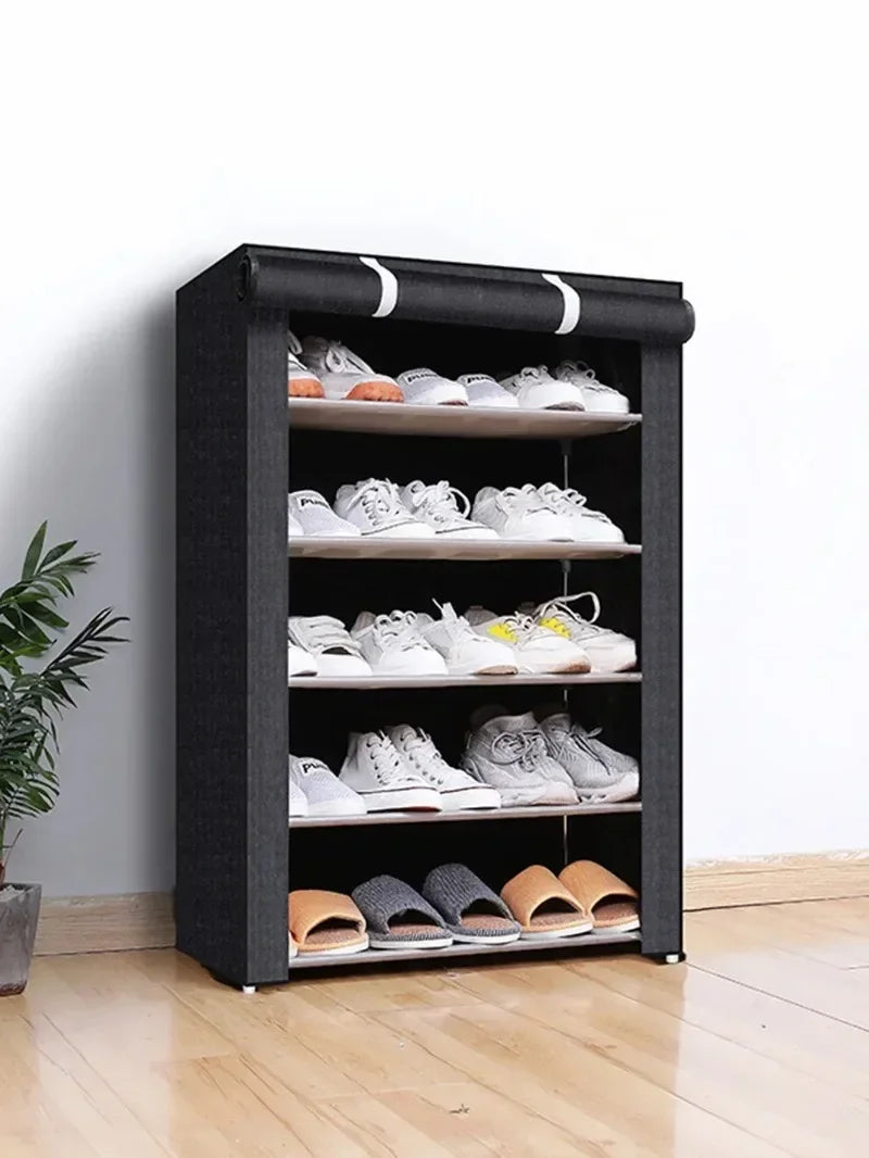 Home corridor living room shoe rack fabric dustproof shoe cabinet economical multi-layer shoe cabinet minimalist furniture